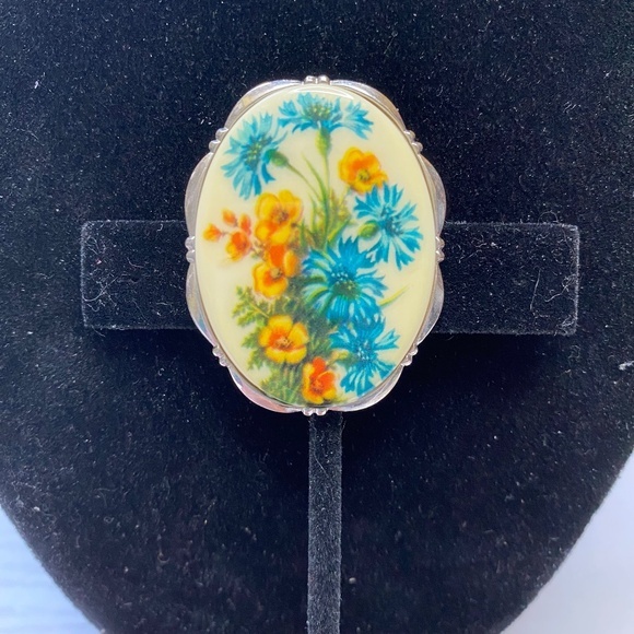 Vintage West Germany Floral Brooch - Picture 1 of 5